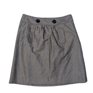 Ann Taylor Gray & Black Lined Pencil Skirt Women’s Size 10 Career Office Wear